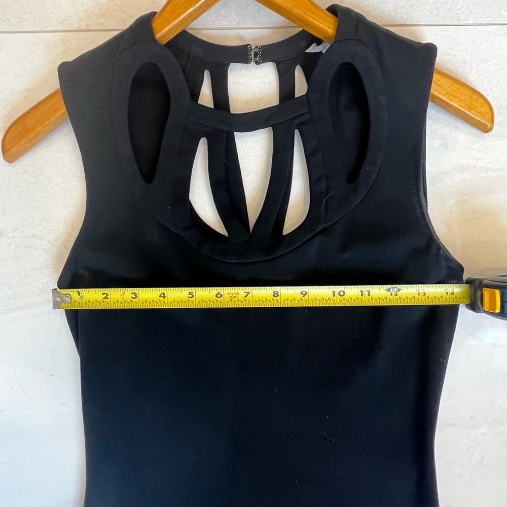 Diane Von Furstenburg (DVF) Amy Black Cutout Shift Dress - Picture 7 of 12